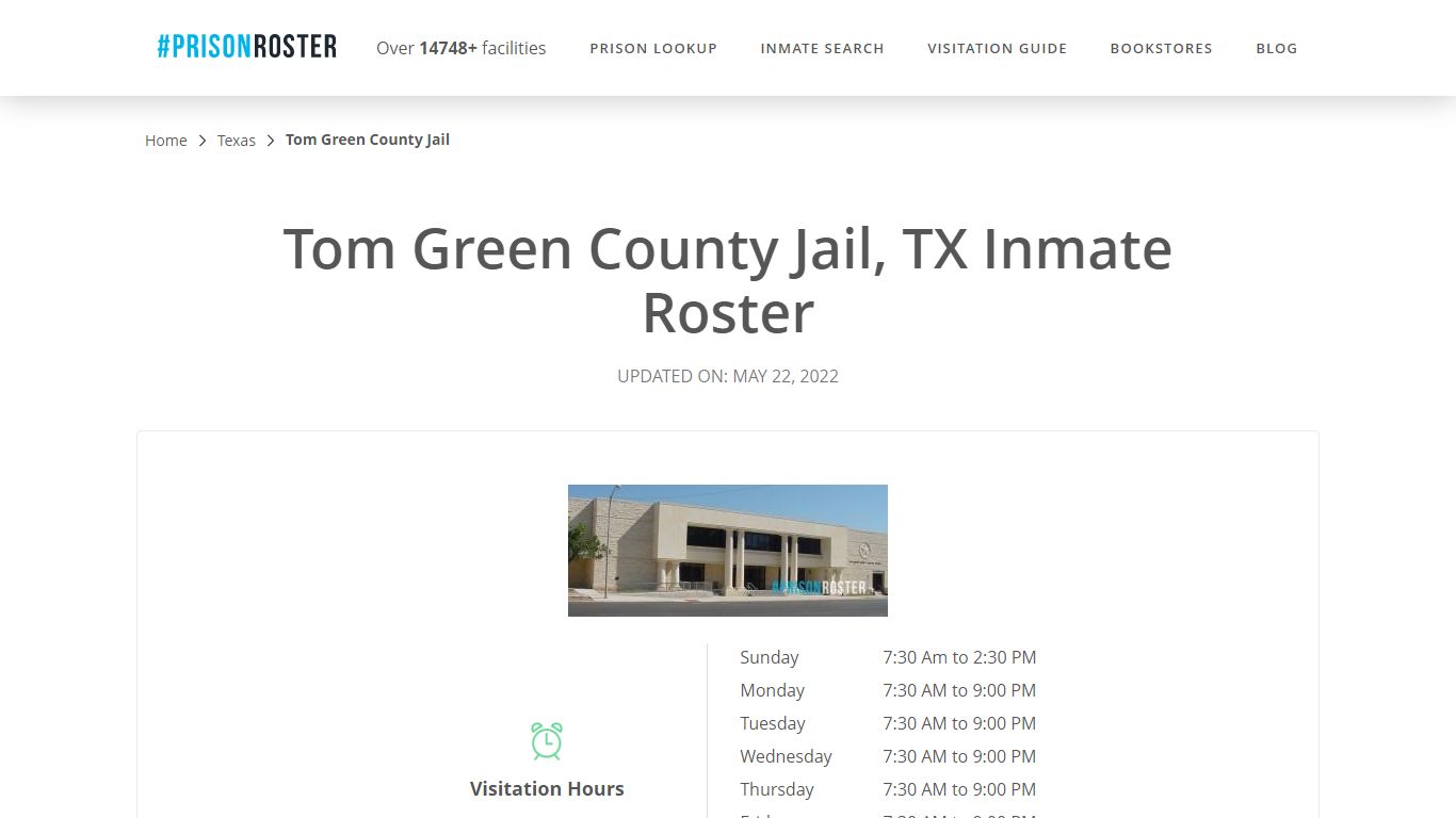 Tom Green County Jail, TX Inmate Roster